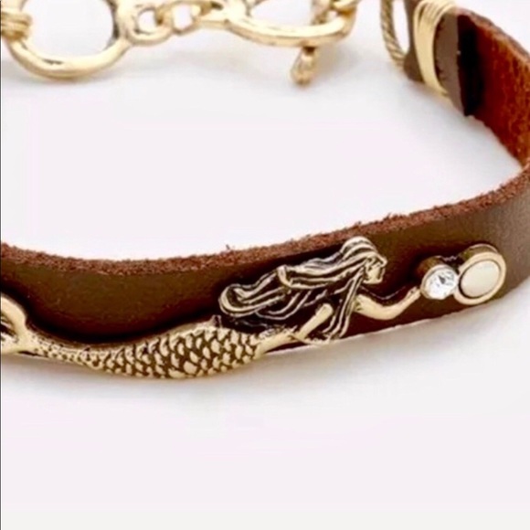 Nordstrom Jewelry - Mermaid vintage Leather Style Toggle bracelet